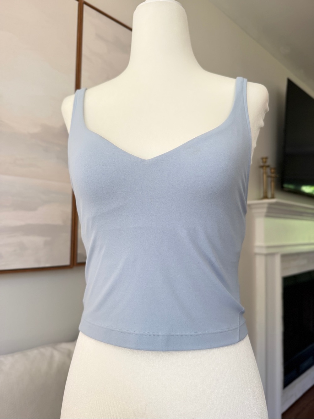 Lululemon Light Blue Women's V-Neck Tank Top